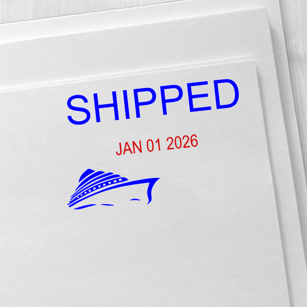 Shipped Ship Dater Stamp Imprint Example