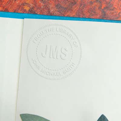 From the Library Initials Book Embosser - alternate view