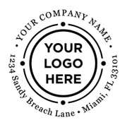 Orbital Round Logo Address Stamp