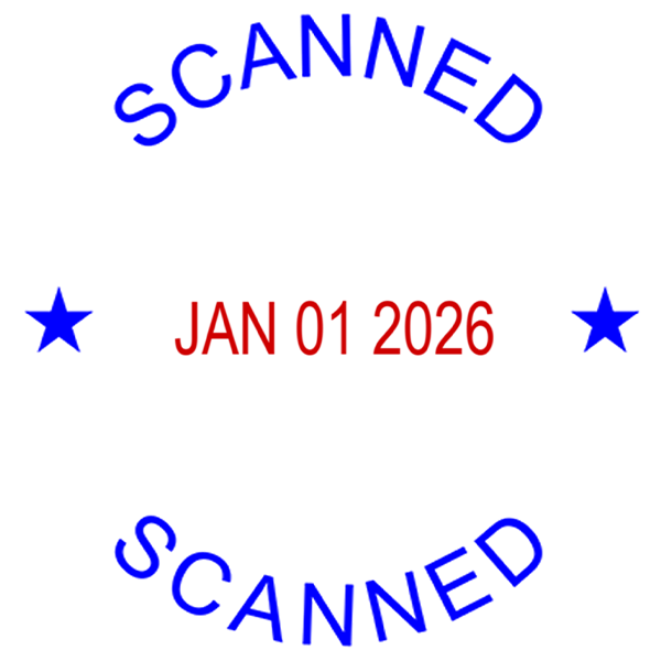 Round Self-Inking Dater Scanned Stamp