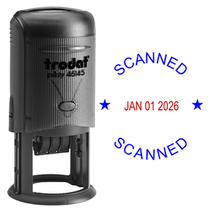 Round Self-Inking Dater Scanned Stamp