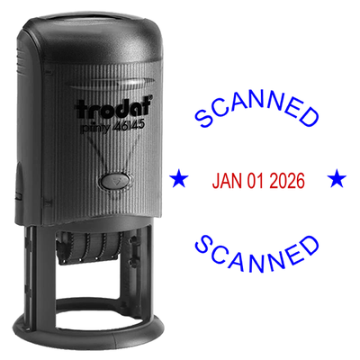 Round Self-Inking Scanned Date Stamp - alternate view