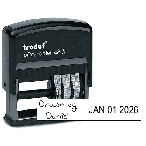 Drawn By Kid Dater Stamp