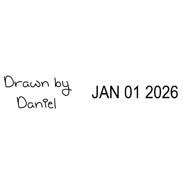 Drawn By Kid Dater Stamp