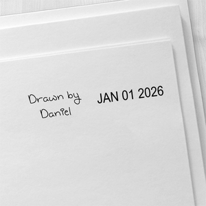 Drawn By Kid Dater Stamp Imprint Example