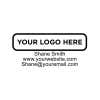 Your Custom Logo Rectangle Stamp with three lines of text underneath