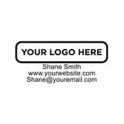 Custom Rectangle Logo Stamp with 3 Lines of Text