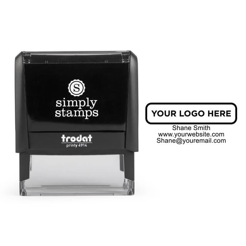 Your Custom Logo Rectangle Stamp Body and Design