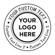 Custom Round Logo Rubber Stamp