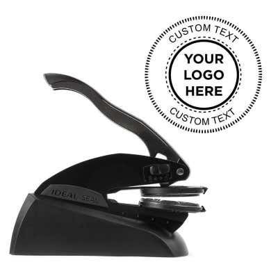 Logo Embosser Seal with Text - Customizable - Trodat M1P/M2P (1-5/8" or 2") - alternate view
