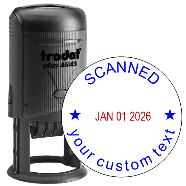 Custom Scanned Round Date Stamp
