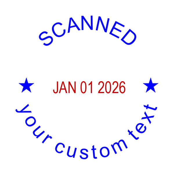 Custom Scanned Round Dater Stamp