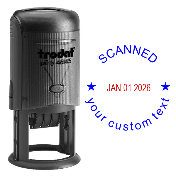 Custom Scanned Round Dater Stamp