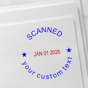 Custom Scanned Round Dater Stamp
