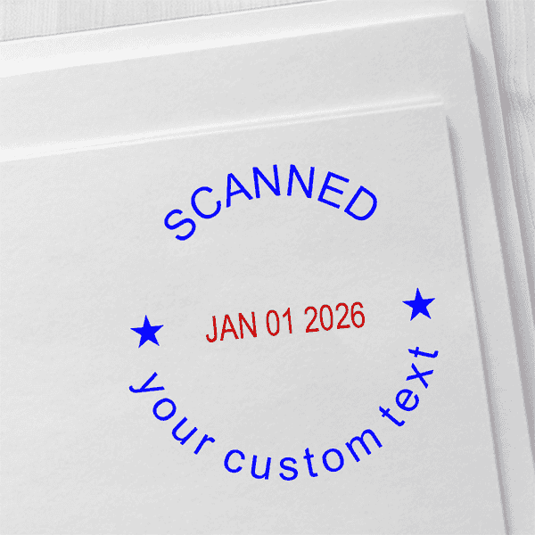 Custom Scanned Round Dater Stamp