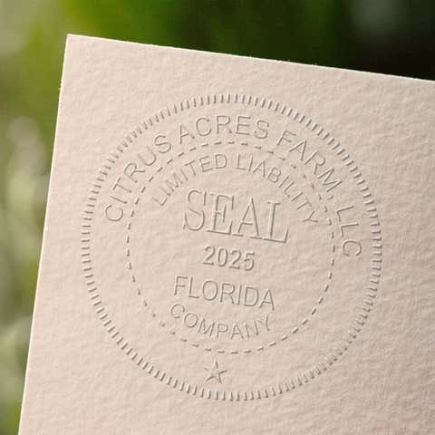 Limited Liability Company with Date Seal Embosser - Customizable - Trodat M1P/M2P (1-5/8" or 2")