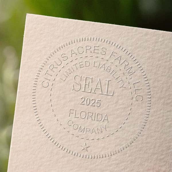 Limited Liability Company with Date Seal Embosser - Customizable - Trodat M1P/M2P (1-5/8" or 2")