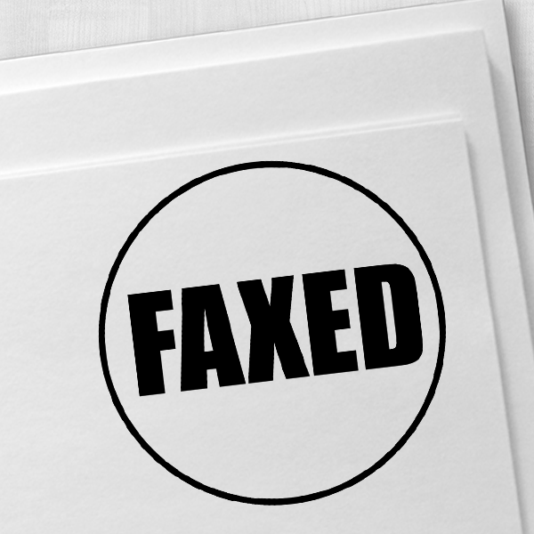 FAXED Round Border Stock Stamp