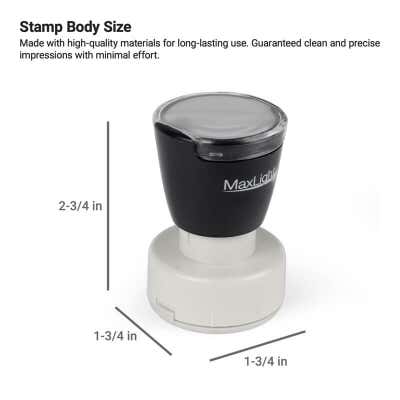 Small Custom 1 ¹/₄" Round Pre-Inked Stamp - alternate view
