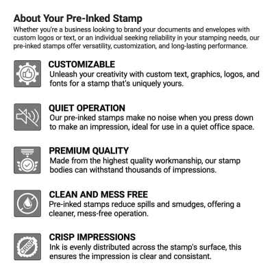 Small Custom ⁹/₁₆" Round Pre-Inked Stamp - alternate view