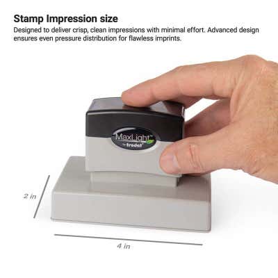 Custom 2" x 4" Pre-Inked Rectangular Stamp - alternate view