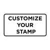 Black and white design reads, "Customize Your Stamp"