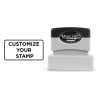 MaxLight Custom Pre-Inked Stamp - MAX-125S with a sample rectangular impression that reads "Customize Your Stamp" in Black Ink