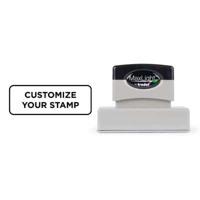 MaxLight Custom Pre-Inked Stamp - MAX-185S -  Black Ink
