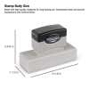 MaxLight stamp body with dimensions of 1-1/2" x 4-1/8" shown on a white background
