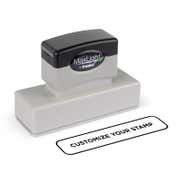 Custom ³/₄" x 3 ³/₈" Pre-Inked Rectangular Stamp