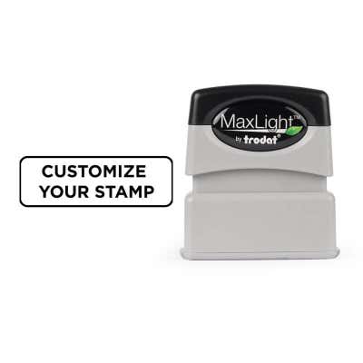 MaxLight Custom Pre-Inked Stamp - MAX-75S -  Black Ink logo sample 