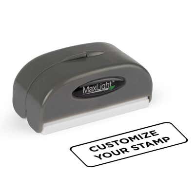 MaxLight Custom Pre-Inked Stamp - MAX-XL42 with Black Ink sample imprint