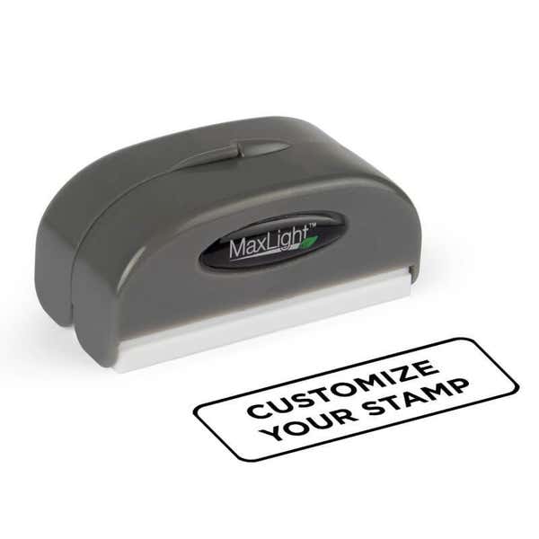 Small ¹¹/₁₆" x 1 ¹⁵/₁₆" Custom Pre-Inked Rectangular Stamp
