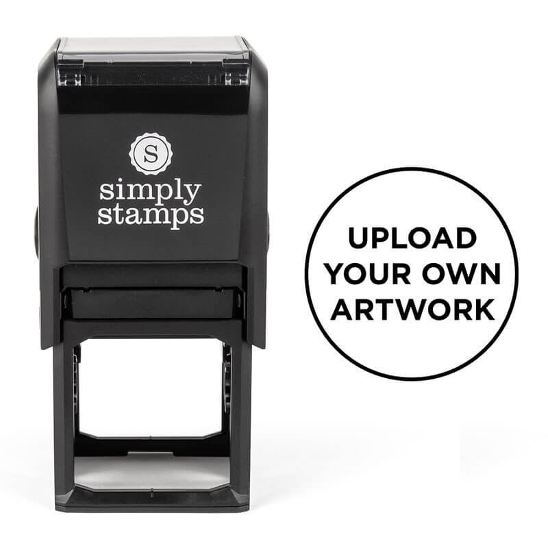 Round Border Upload Your Own Art Rubber Stamp
