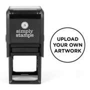 Round Border Upload Your Own Art Rubber Stamp