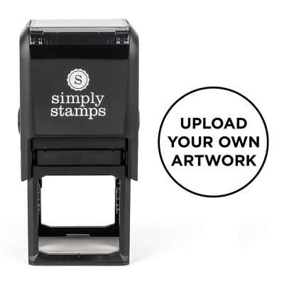 Round Upload Your Own Art Rubber Stamp
