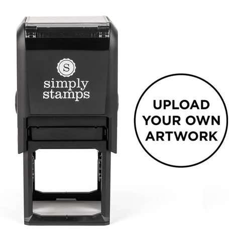 Round Border Upload Your Own Art Rubber Stamp
