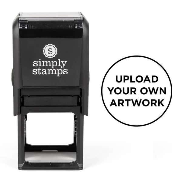 Round Border Upload Your Own Art Rubber Stamp