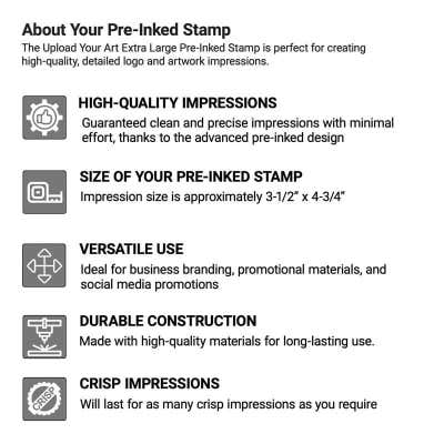 Upload Your Art Extra Large Pre-Inked Stamp - alternate view