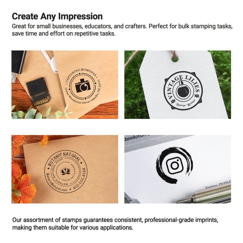 Examples of how customers have used their personalized stamp