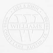 Williams Monogram Round Return Address Embosser