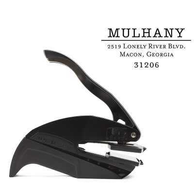 Mulhany Rectangular Return Address Embosser and Impression