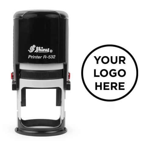 Small Round Self-Inking Logo Stamp