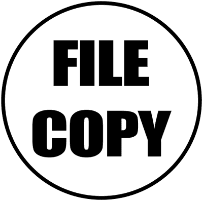 FILE COPY Round Border Stock Stamp - alternate view