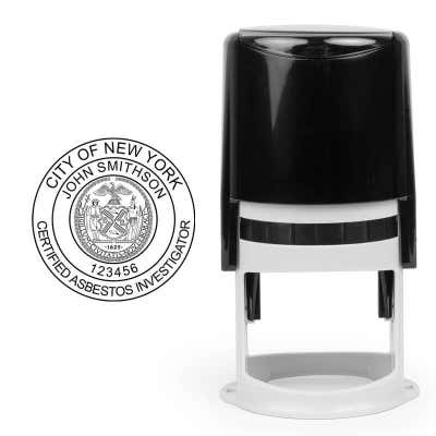 The New York Asbestos Investigator impression and stamp body