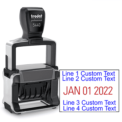 Trodat Professional 5440 Dater Stamp Body and Design