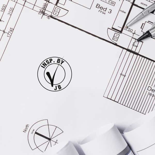 Initials & Check Mark Inspection Stamp
