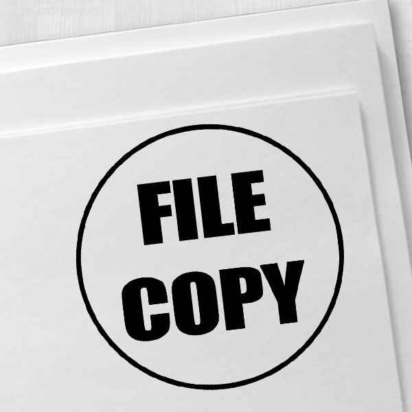 FILE COPY Round Border Stock Stamp
