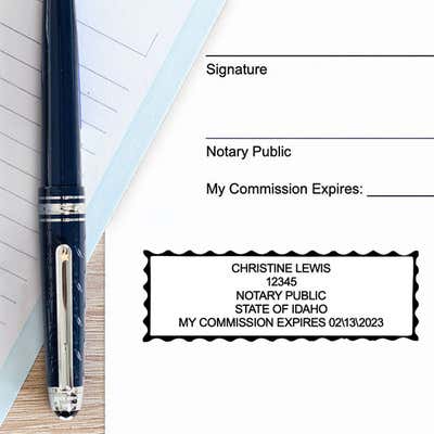 Idaho with Expiration Notary Public Seal - alternate view