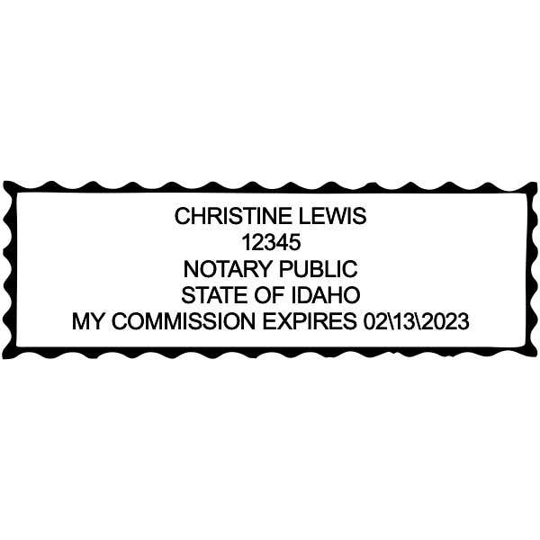 Idaho Notary Public Seal with Expiration Impression